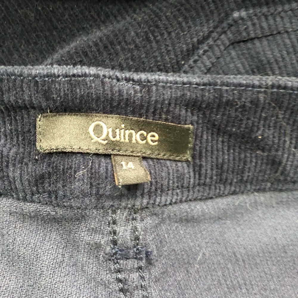 Quince organic cotton stretch corduroy straight leg pants deep navy womens 14 - Picture 6 of 14